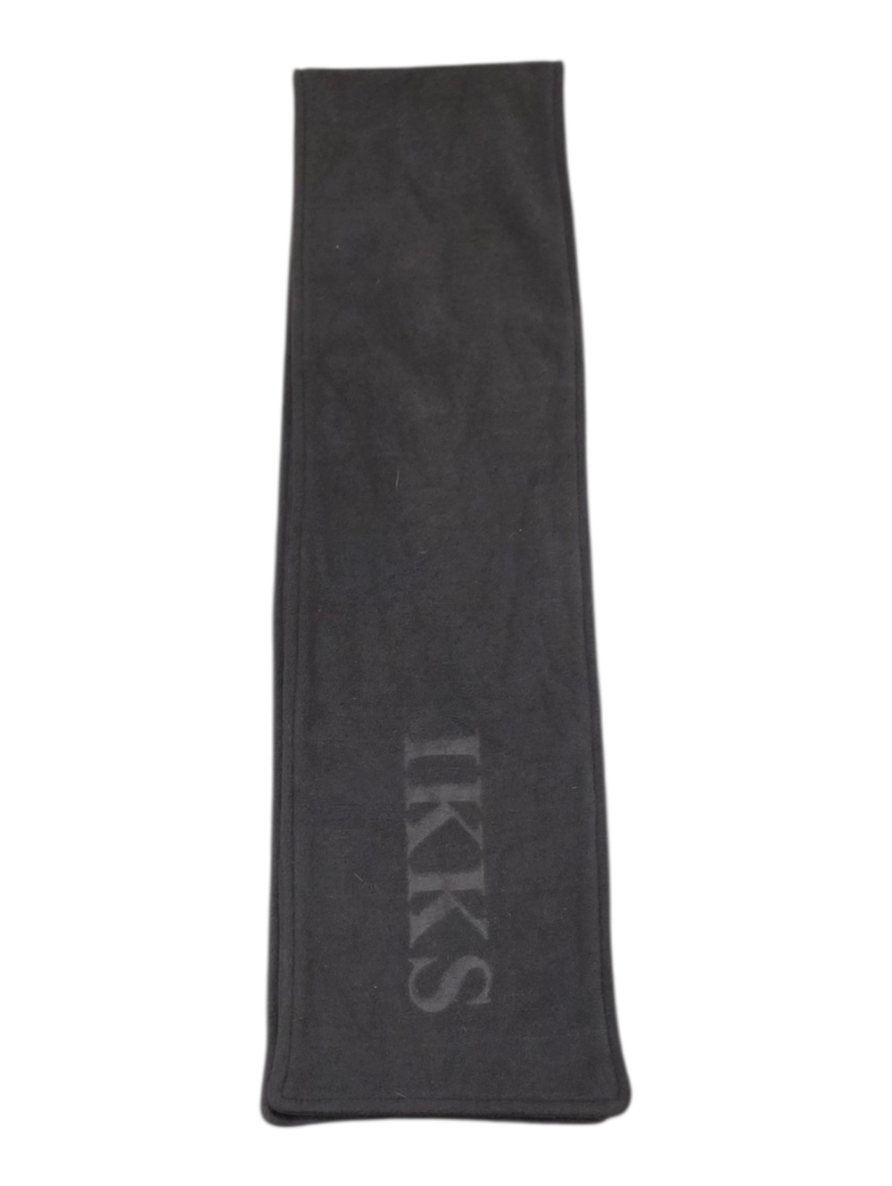 Ikks Men's Dark Brown Rectangular Logo Scarf